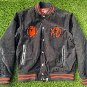 Bape X XO / The Weeknd Generals Varsity Jacket - Men | Color: Black | Size: XL
